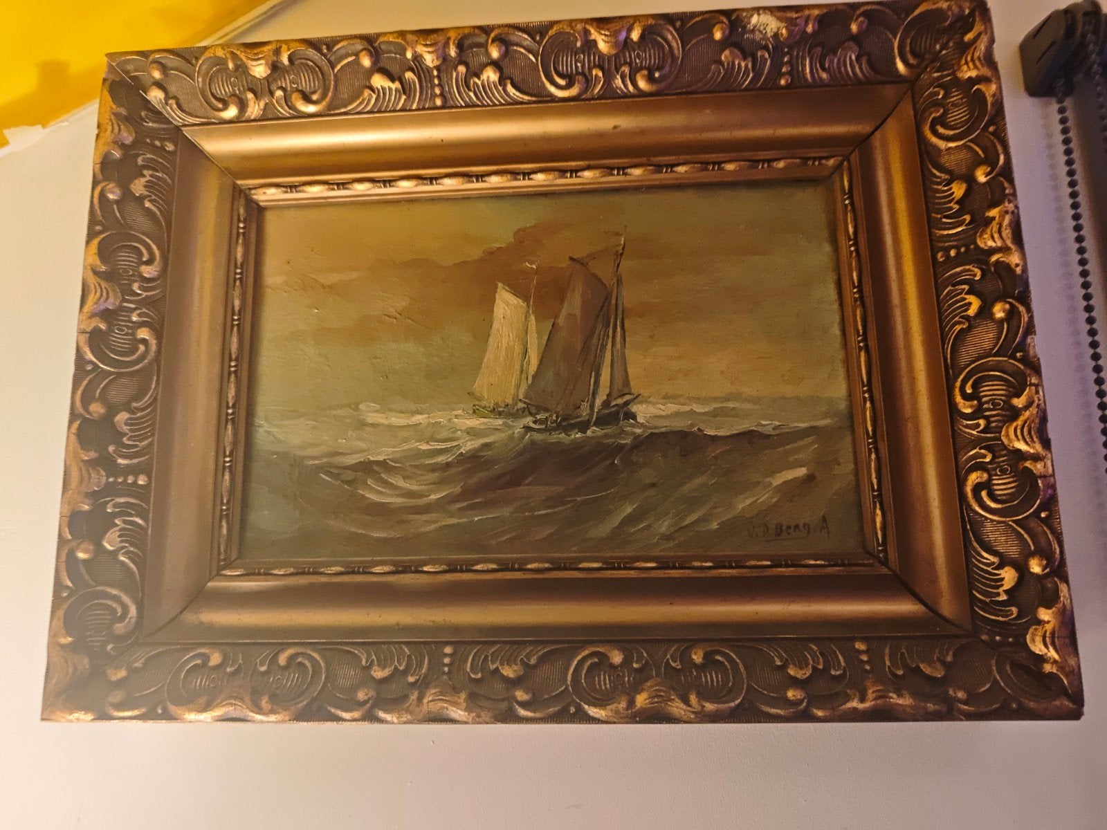tableau marine ancien, Antiquités & Art, Enlèvement ou Envoi