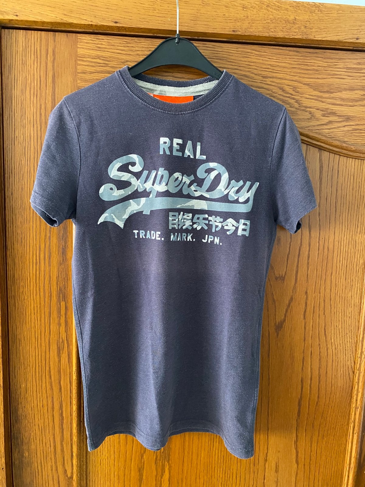 Superdry tshirt meisjes-vrouwen, Ophalen, Blauw, Zo goed als nieuw, Korte mouw