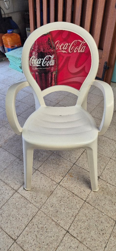 Coca Cola stoel, Tuin en Terras, Ophalen, Gebruikt, Kunststof, Stapelbaar