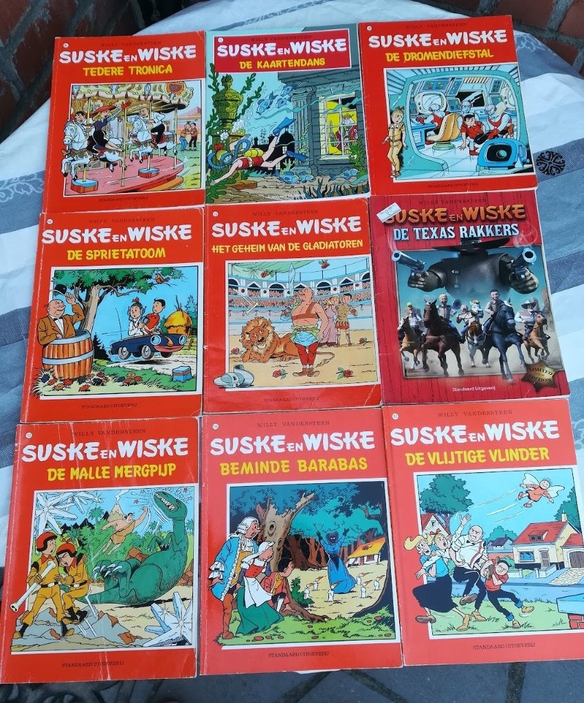Strips Suske en Wiske + Suske en Wiske Plus + Vakantieboeken, Meerdere stripboeken, Ophalen of Verzenden, Gelezen, Willy Vandersteen