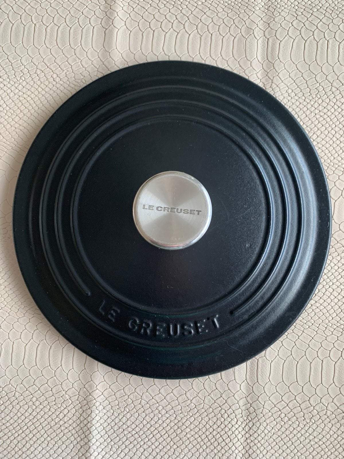 1 echt deksel voor een kookpot maat 22 van Le Creuset, Huis en Inrichting, Ophalen of Verzenden, Zo goed als nieuw, Le Creuset