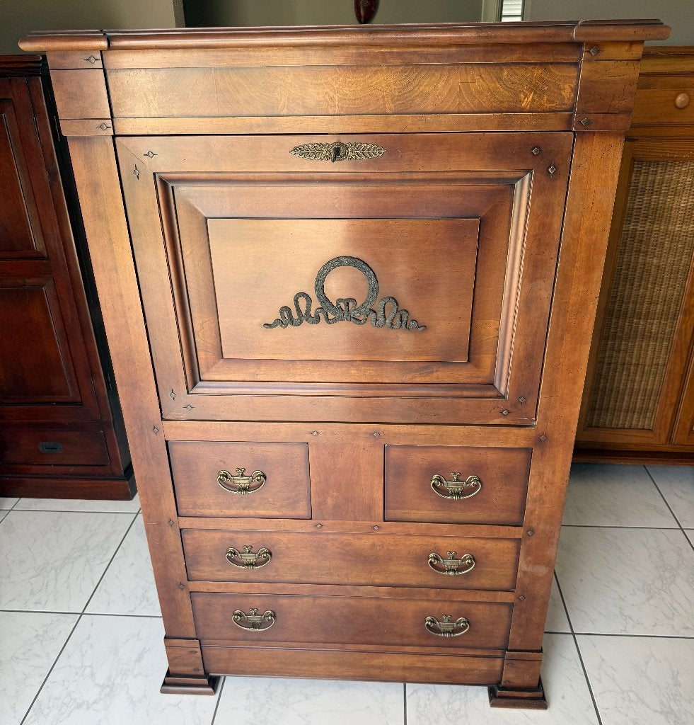 Bureau kast, klassiek, degelijke kwaliteit, mooi hout, Huis en Inrichting, Ophalen, 100 tot 150 cm, Zo goed als nieuw, Minder dan 150 cm