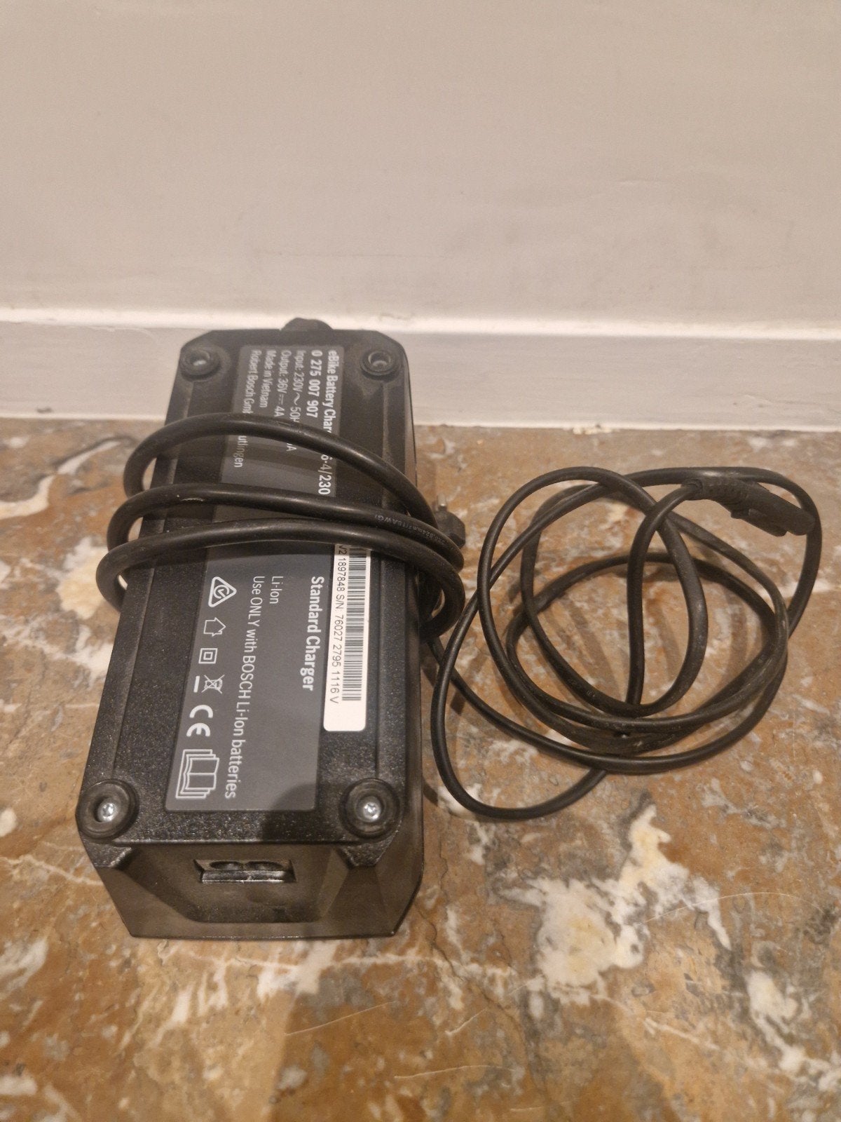 Bosch E-bike Acculader Standard Charger 4A (0275007907), Enlèvement