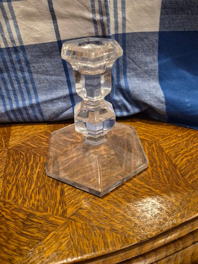 Bougeoir Vintage en verre massif, Collections, Verres & Petits Verres