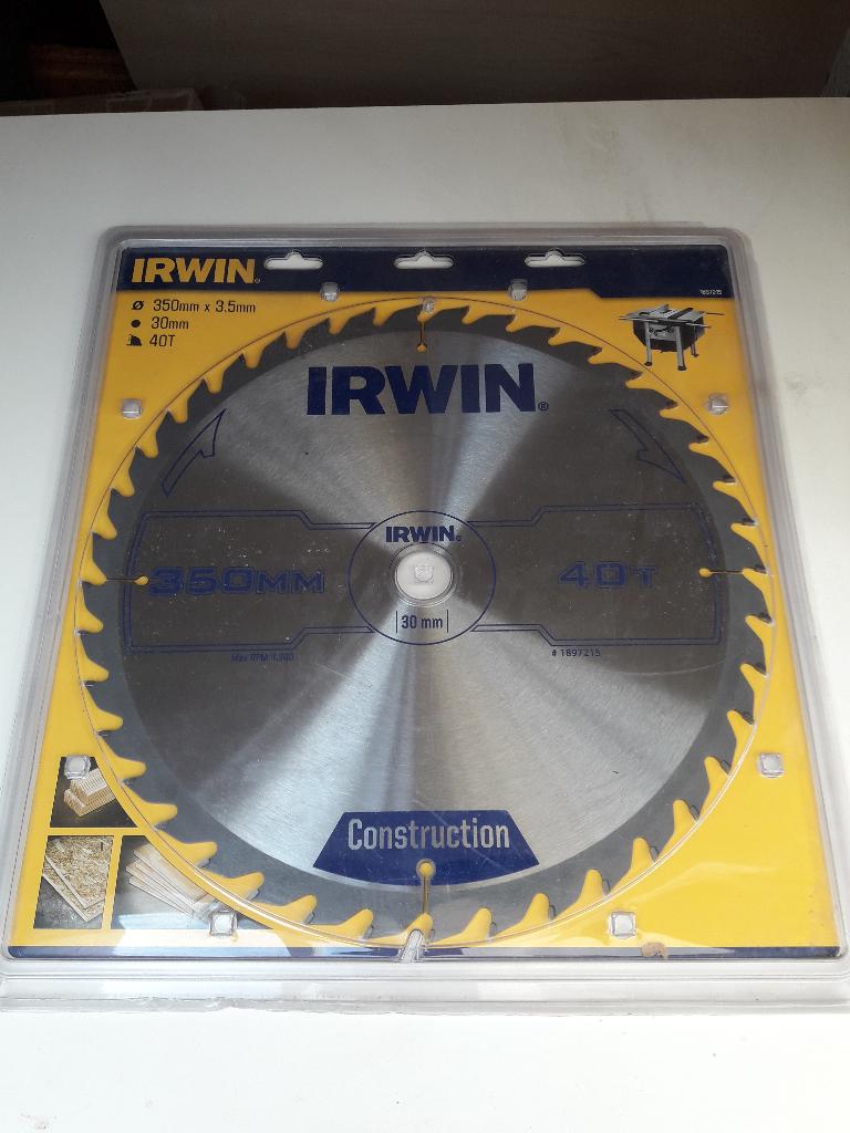 Lame de scie circulaire Irwin 350 mm, Bricolage & Construction, Enlèvement ou Envoi, Neuf, Scie circulaire, Overig