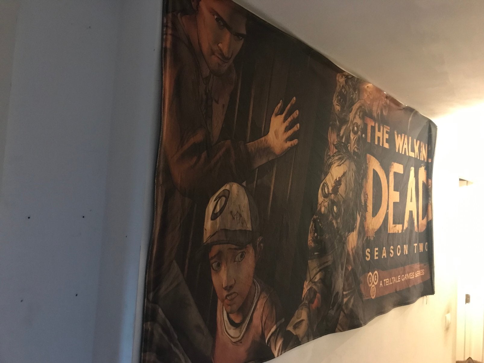 OrigineleXXLThe Walking DeadSeason 2Promo Textielbanner2mx1m, Ophalen, Zo goed als nieuw