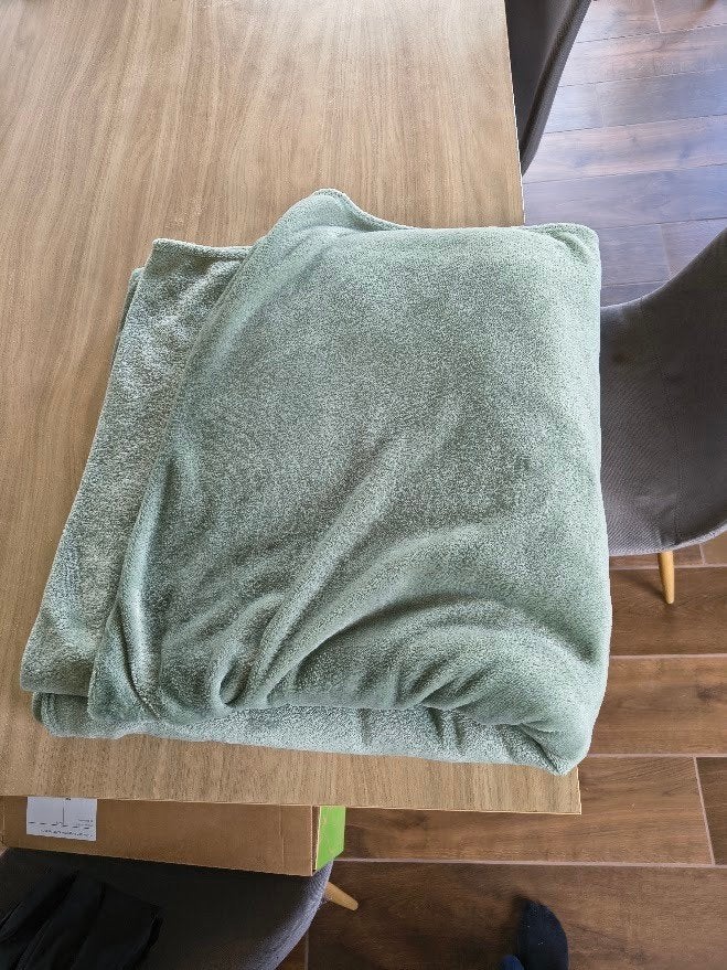 Lichtgroen fleece dekentje 220x240, Ophalen, Nieuw, Groen, Deken