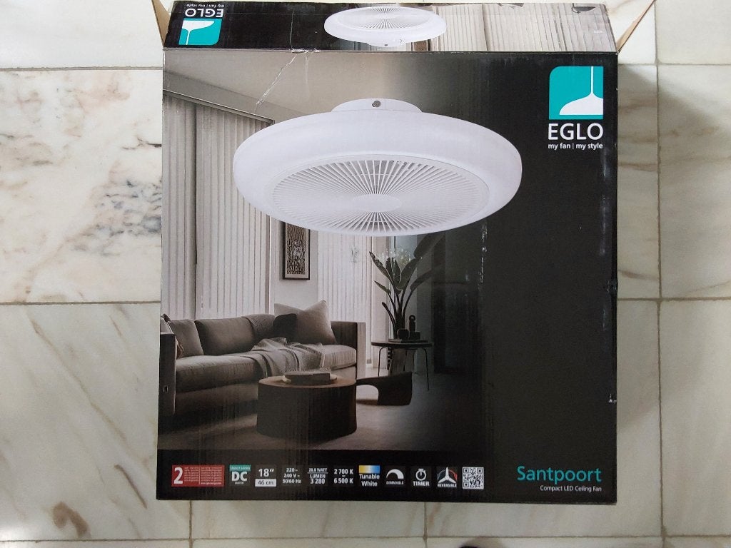 Plafond  ventilator, Elektronische apparatuur, Ventilatoren, Ophalen, Ventilator met afstandsbediening, Zo goed als nieuw, Plafondventilator