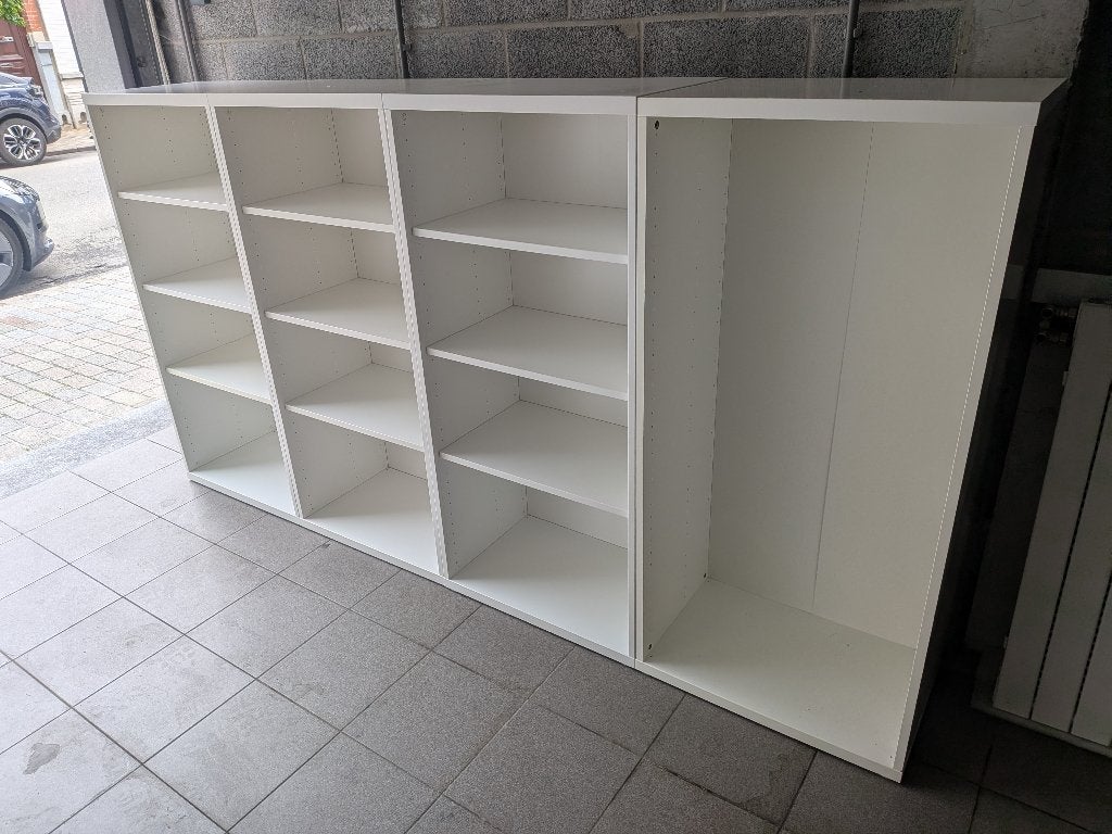 Armoires Ikea Besta 4*60x128x40 + 9 tablettes, Maison & Meubles, Enlèvement, Utilisé