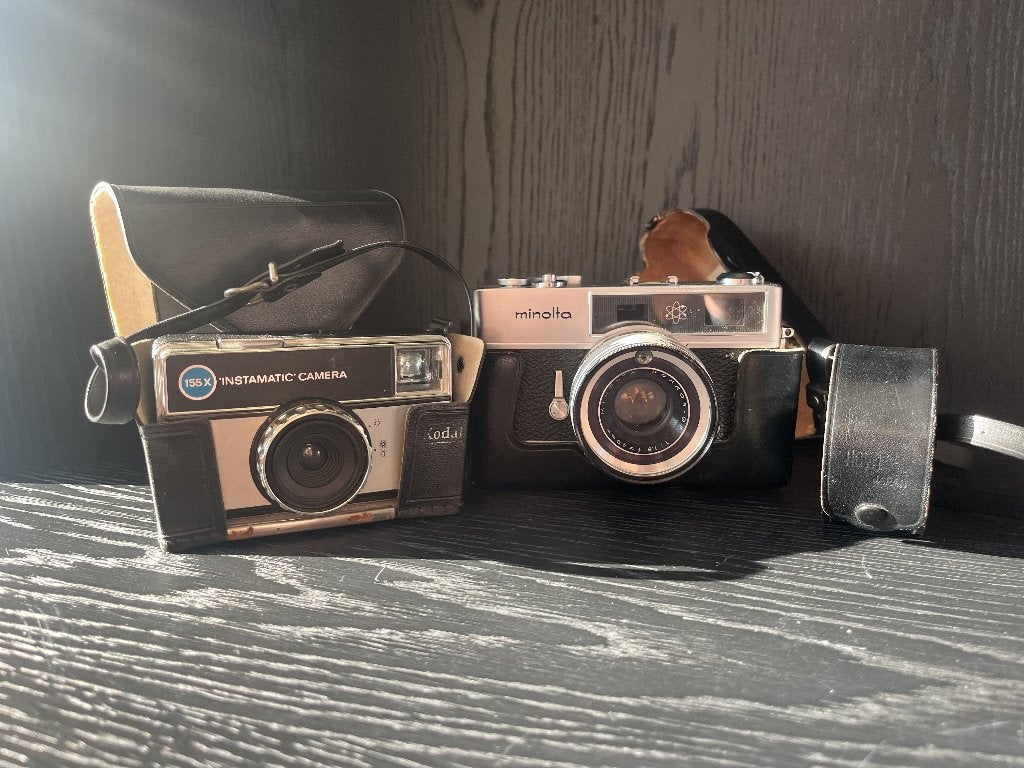 Minolta Electro Shot + Kodak Instamatic 155X + HOYA, Enlèvement ou Envoi, Utilisé, Compact, Minolta