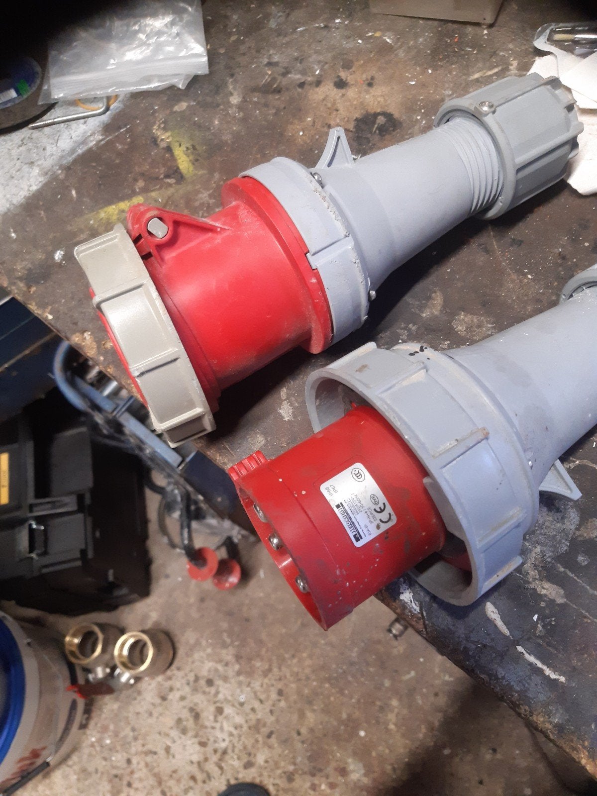 Stekker 380V mannelijk en vrouwelijk, Doe-het-zelf en Bouw, Ophalen of Verzenden