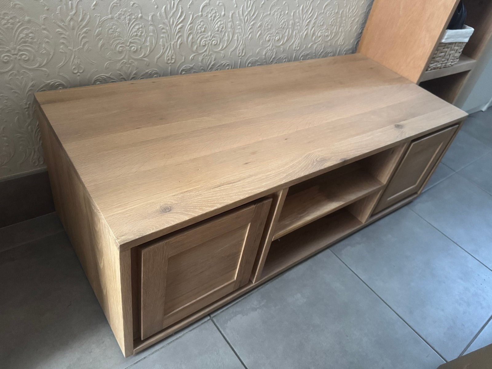 Eiken tv meubel, 25 à 50 cm, Moins de 100 cm, Comme neuf, 100 à 150 cm