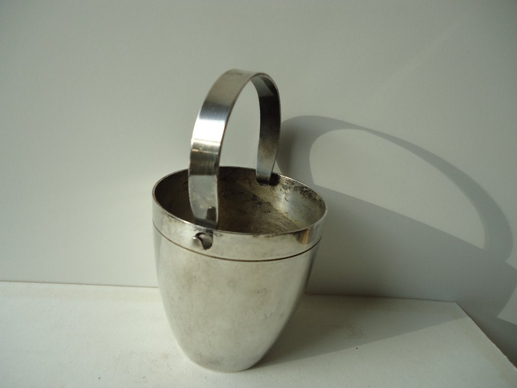 Mid-century VTG Art Deco Bruno Wiskemann ijsemmer verzilverd, Ophalen of Verzenden, Zilver