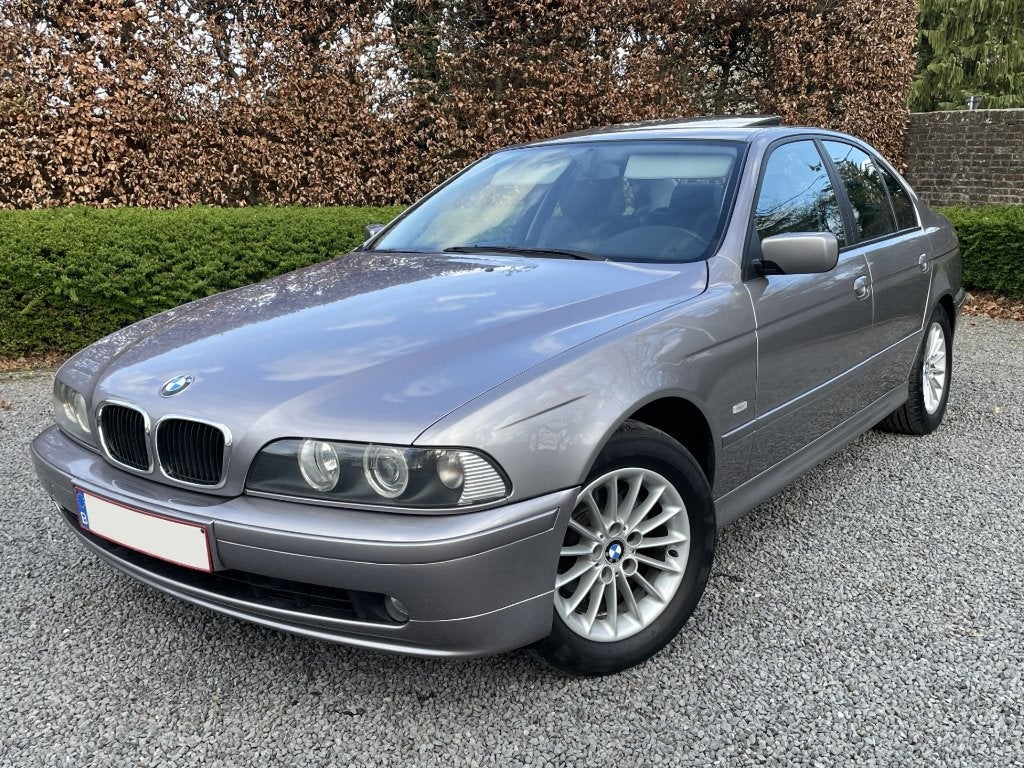 BMW 525i E39 Aut., GPS 16/9, Schuifdak, Leder,...1 eigenaar, Auto's, Automaat, Achterwielaandrijving, Zwart, 2494 cc