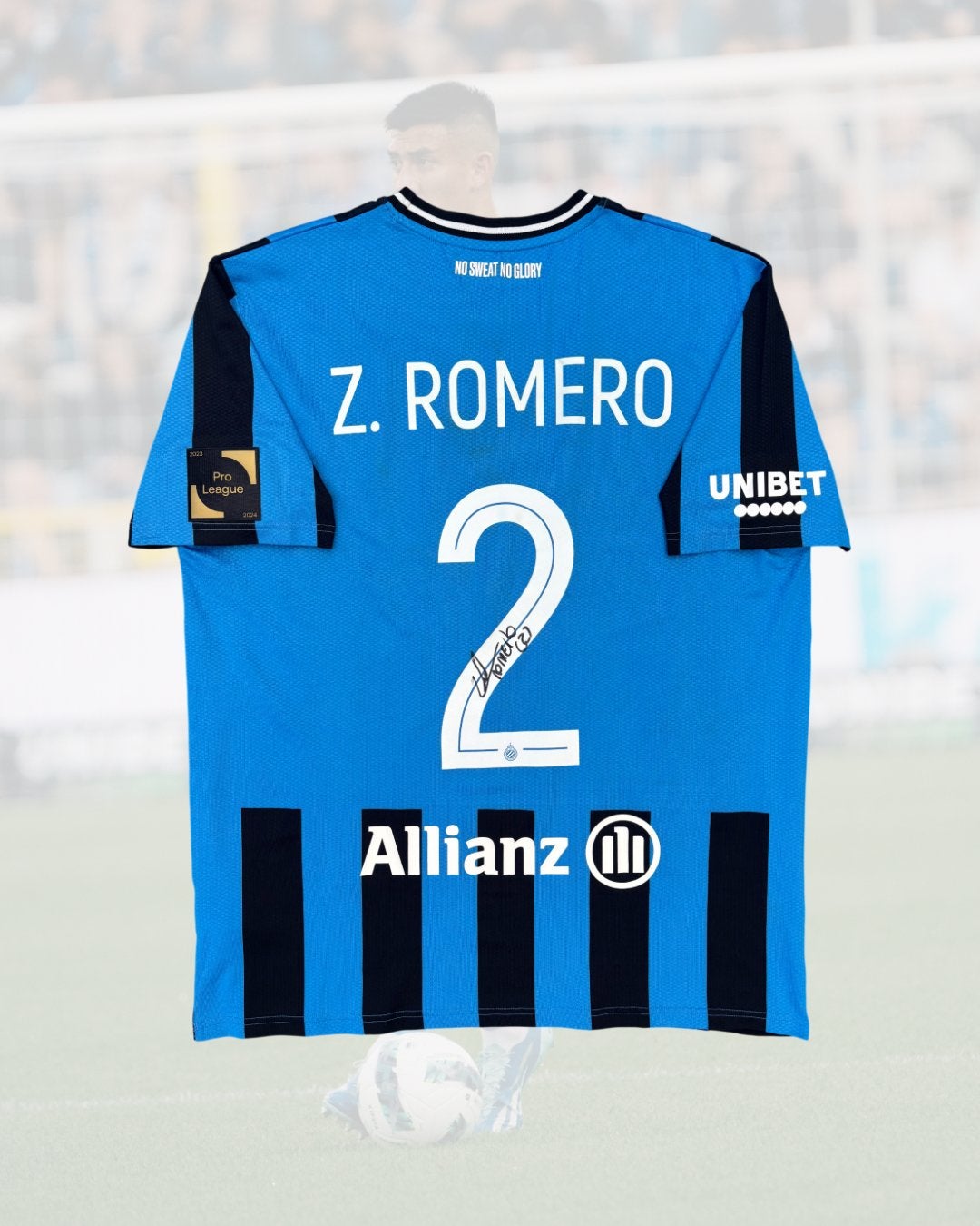 Matchworn Club Brugge Zaid Romero, Collections, Enlèvement ou Envoi, Utilisé, Maillot