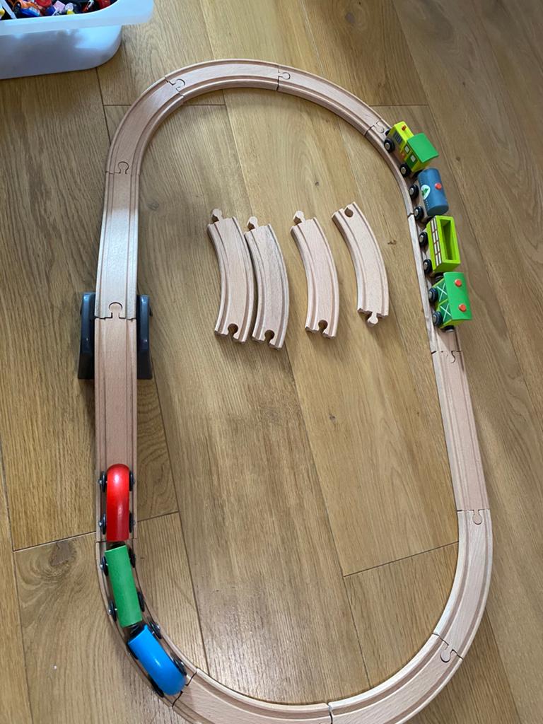 Train en bois et chemin de fer, Enfants & Bébés, Enlèvement, Utilisé