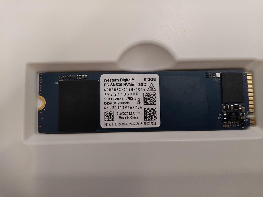 Western digital NVME 512GB SN530 Gen3 x4, SSD, Interne, 512 GB, Comme neuf
