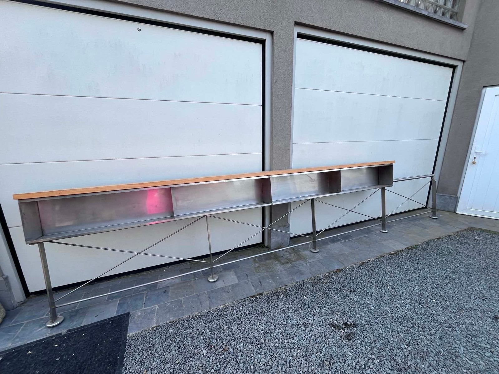 Inox winkel/traiteur toonbank, Ophalen