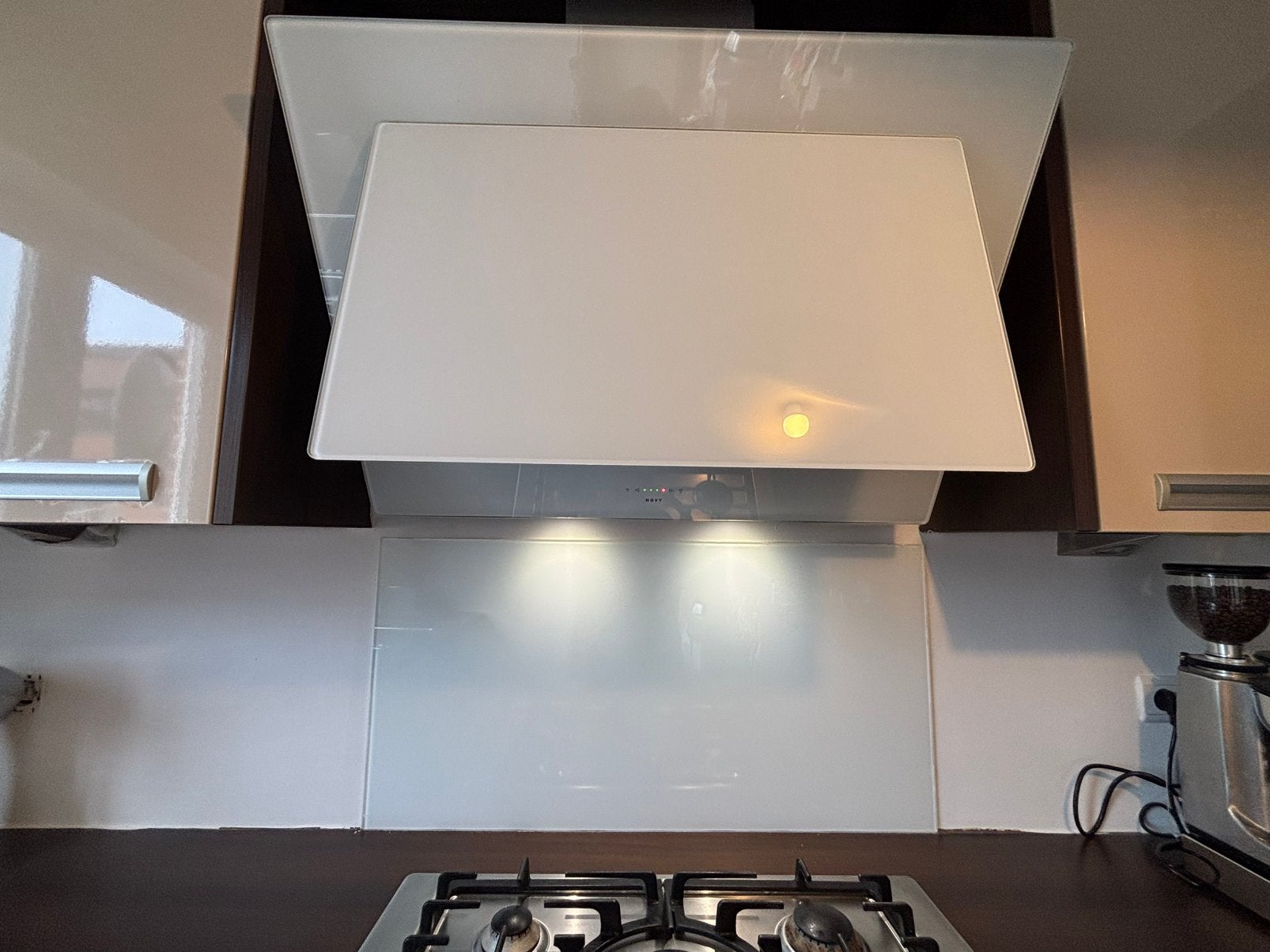 Hotte NOVY Vision D7810 – Verre blanc – Parfait état – 490 €, Enlèvement, Comme neuf