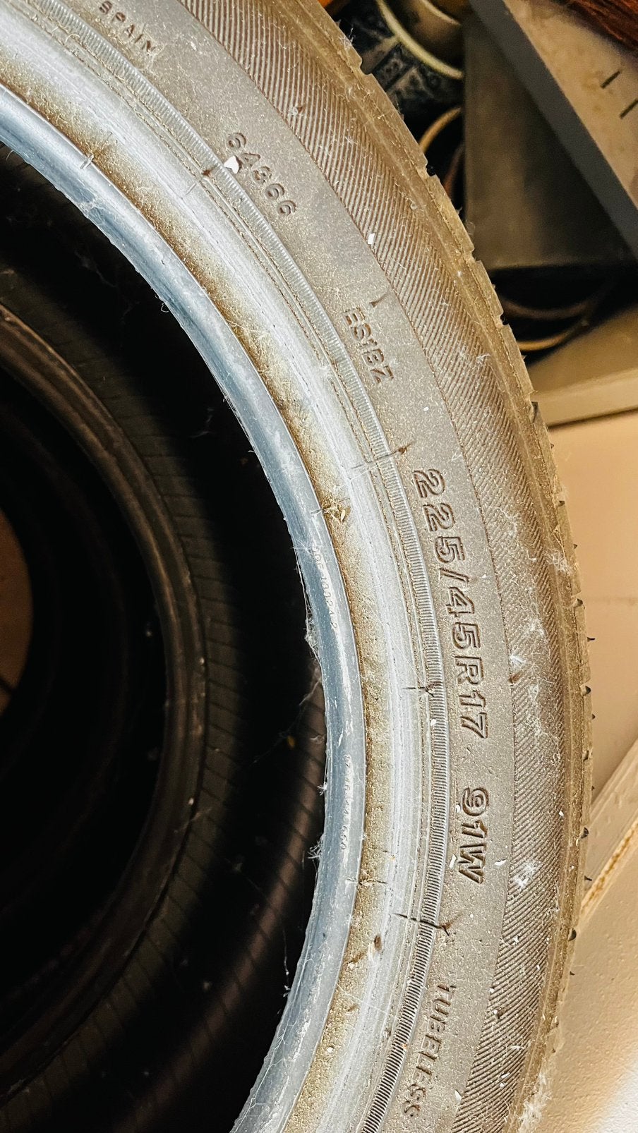 4 sneeuwbanden van op OPELwagen, Ophalen, Gebruikt