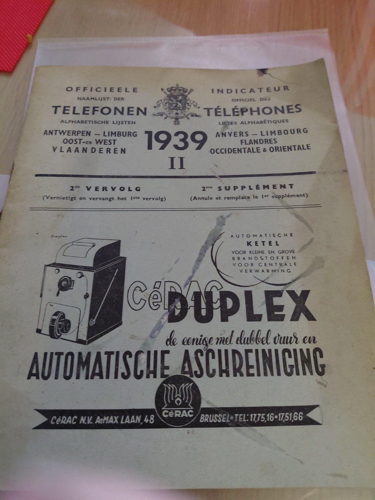 telefoongids 1939, Collections, Revues, Journaux & Coupures, Enlèvement