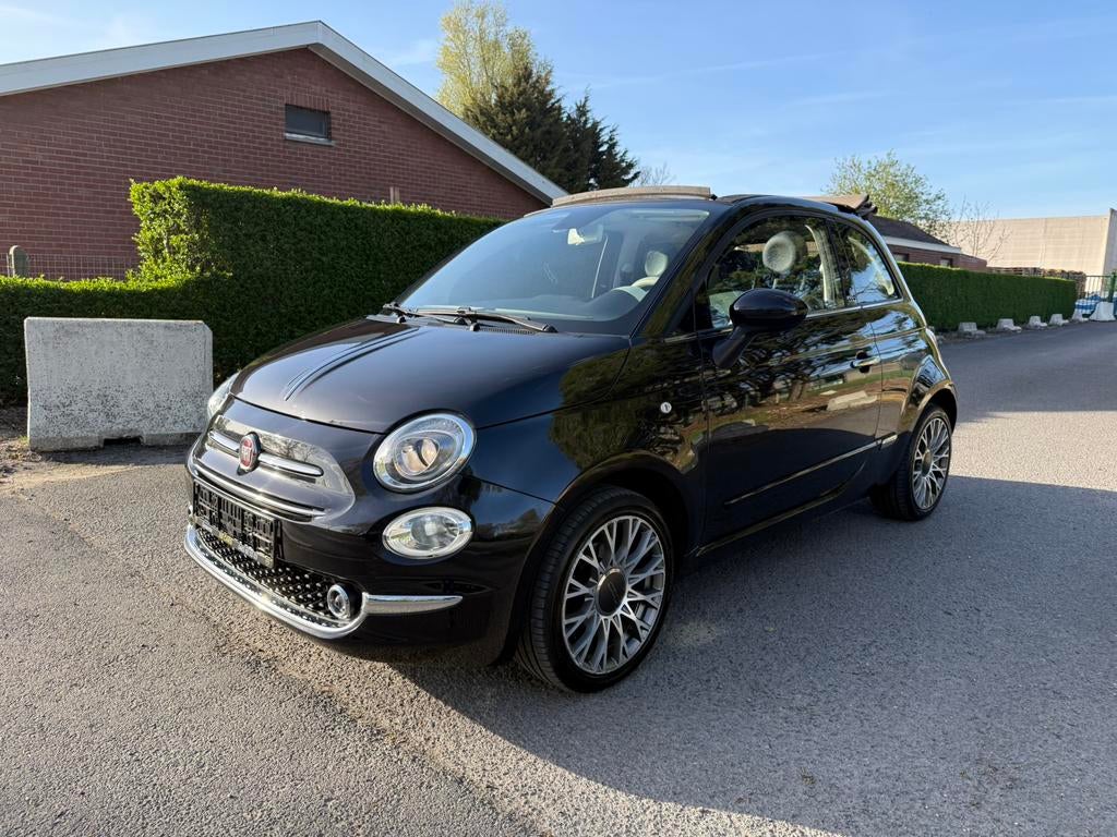 Fiat 500 | Star | Cabrio | Automaat | 2020 | Navi | Garantie, 4 zetels, Euro 6, Cabriolet, Zwart