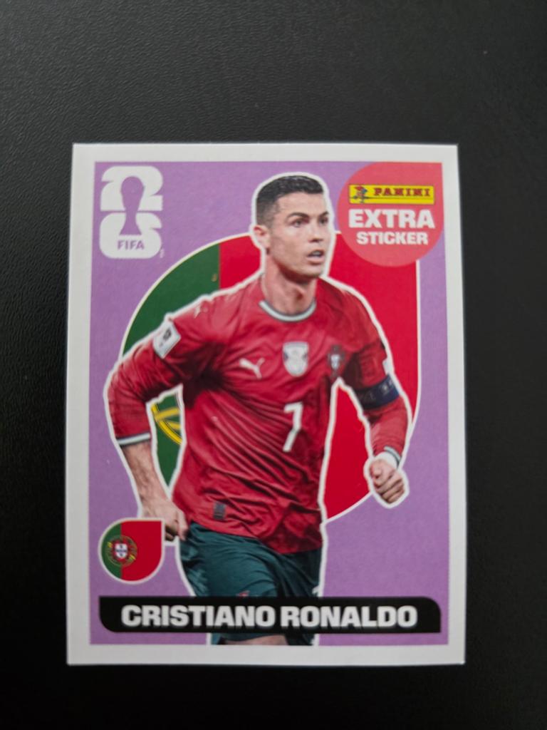Panini wk26 extra sticker Cristiano Ronaldo, Enlèvement