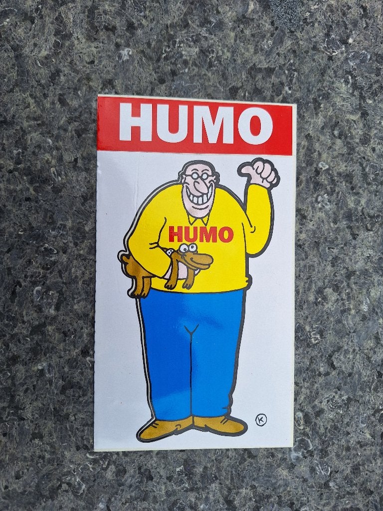 Kamagurka Bert en Bobje - 2 stickers Humo, Ophalen of Verzenden, Zo goed als nieuw, Strip of Tekenfilm