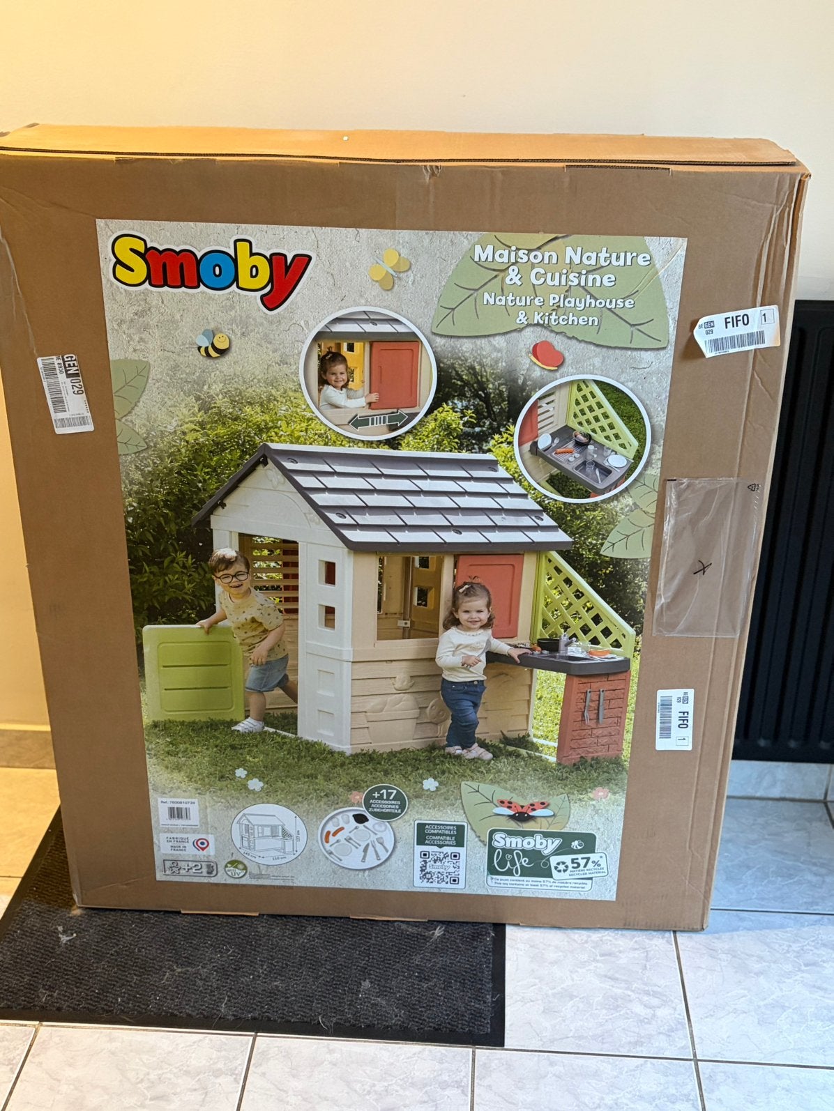 Smoby nature speelhuis met keuken - NIEUW in doos, Enfants & Bébés, Enlèvement, Neuf, Synthétique