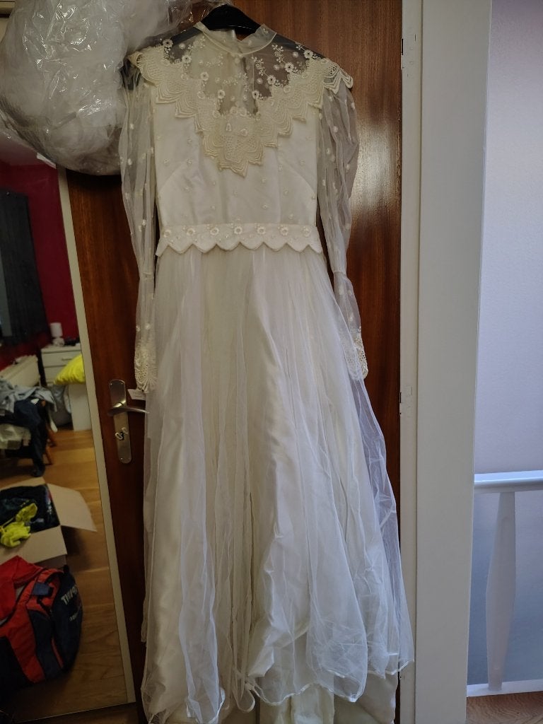 Trouwkleed vintage, Enlèvement, Porté, Blanc, Robe de mariée