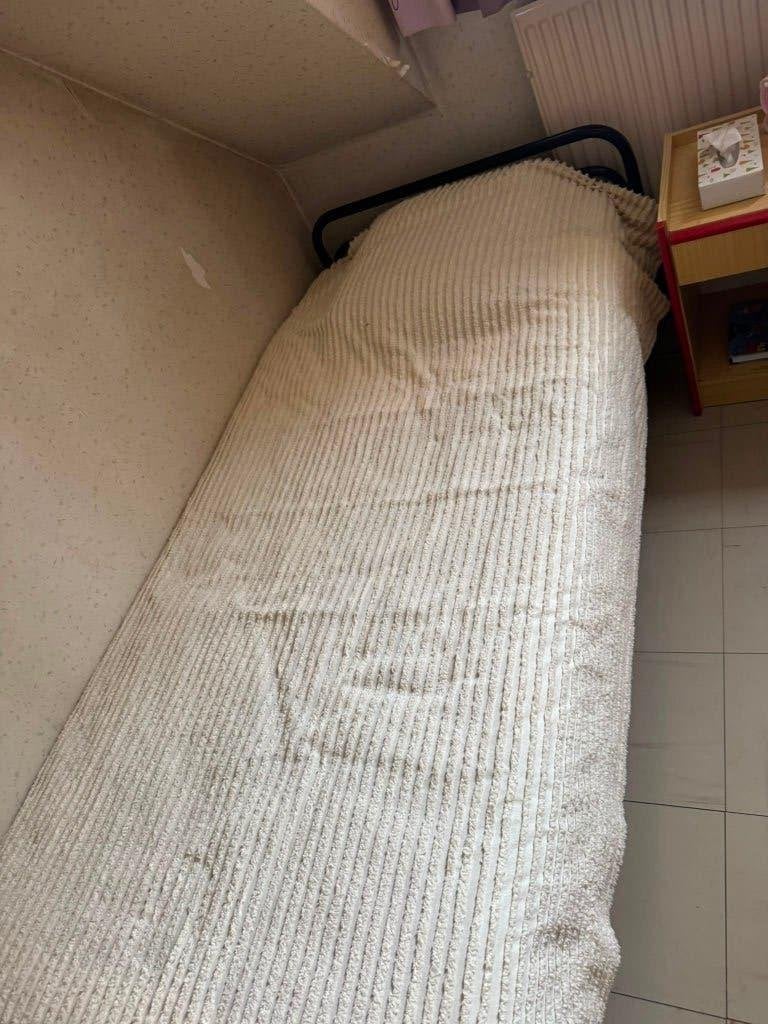 Eenpersoonsbed - Metaal - GRATIS OP TE HALEN, 90 cm, Enlèvement, Utilisé, Noir
