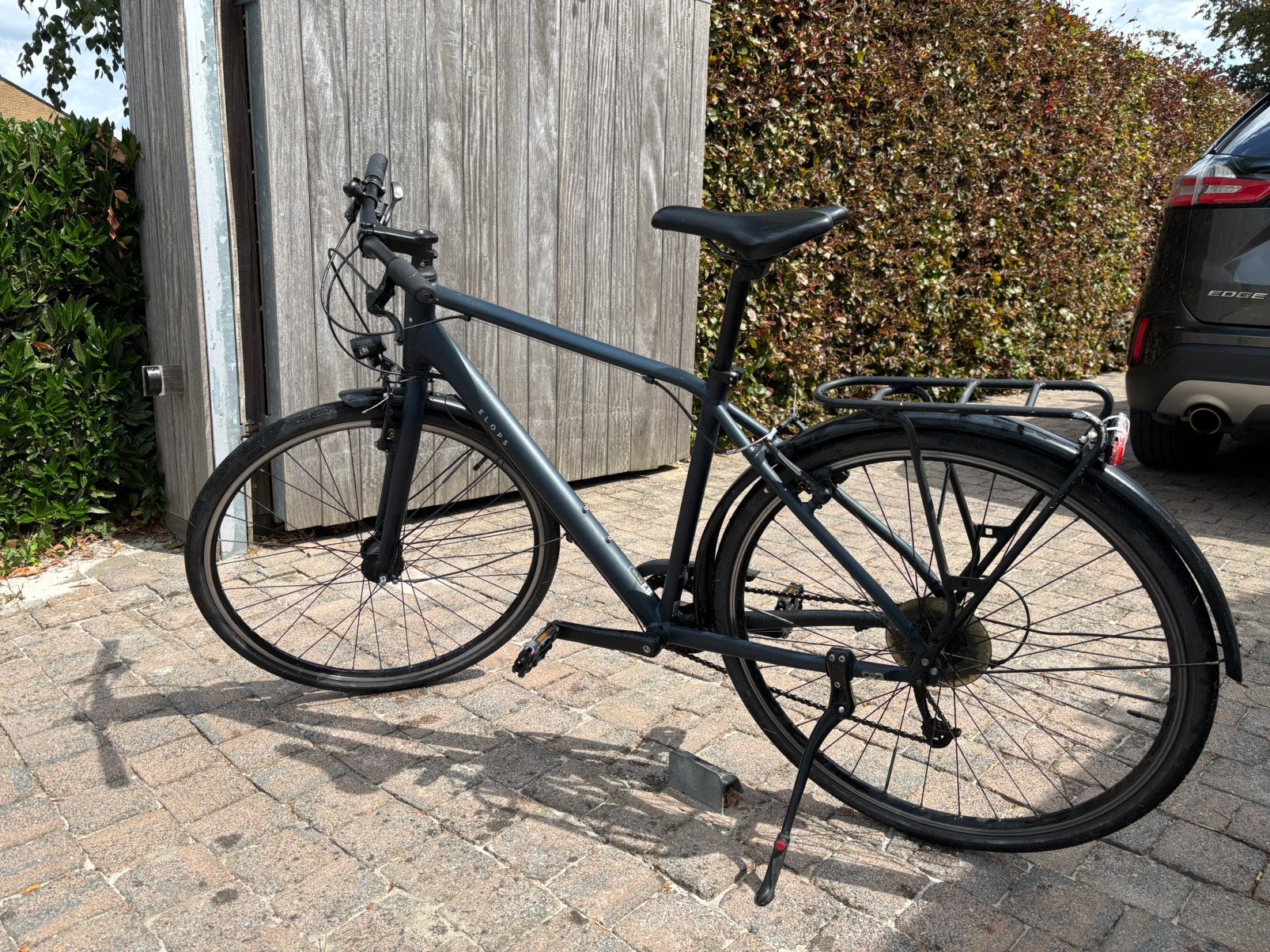 Fiets Elops Decathlon jongens 10-16 jaar donker blauw, Gebruikt, Ophalen, Overige merken, Minder dan 10 versnellingen