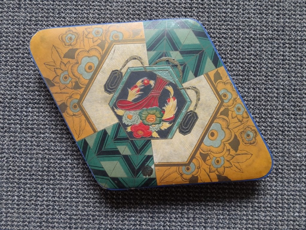mooie Art Deco doos , ca 30 x 21 x 3 cm, Antiek en Kunst, 30 cm, Meerkleurig, Verzenden, Object