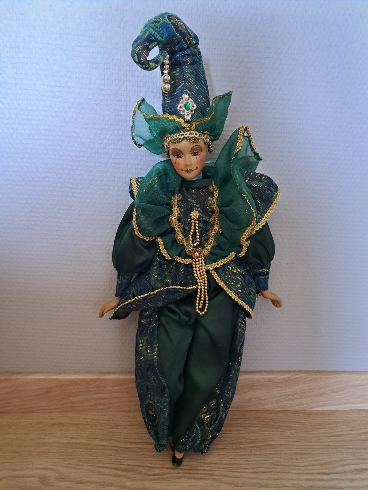 Poupée ancienne en porcelaine style arlequin, Enlèvement ou Envoi, Utilisé, Poupée