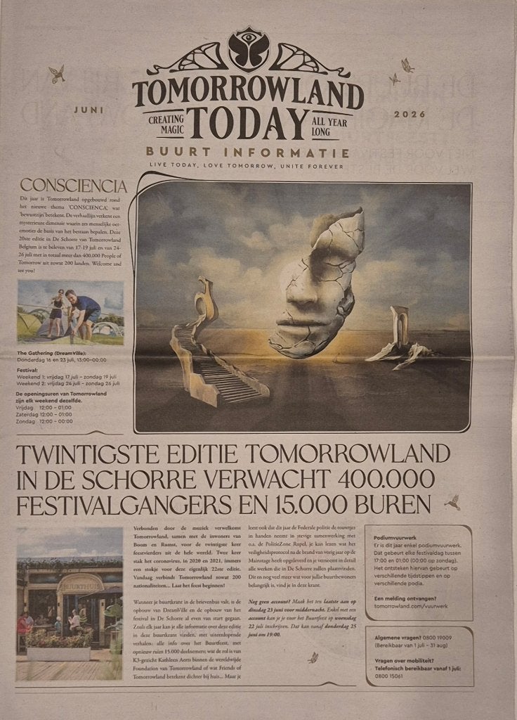 Art. 1015 TOMORROWLAND - Tomorrowland Today juin 2026, Collections, Musique, Artistes & Célébrités, Enlèvement ou Envoi, Neuf