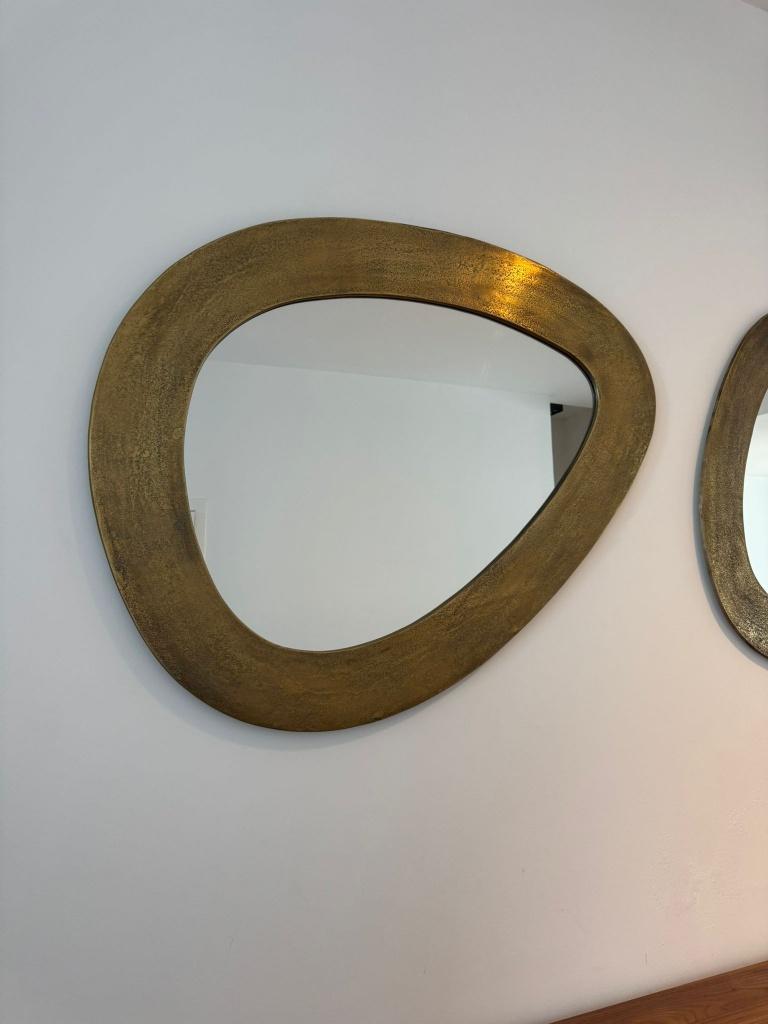 Spiegel Uovo 108x82cm én 81x63cm messing, Enlèvement, Comme neuf