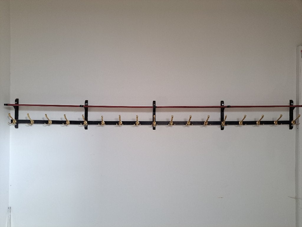 Exclusieve Mid-Century treinkapstok 330 cm, lange kapstok, Ophalen