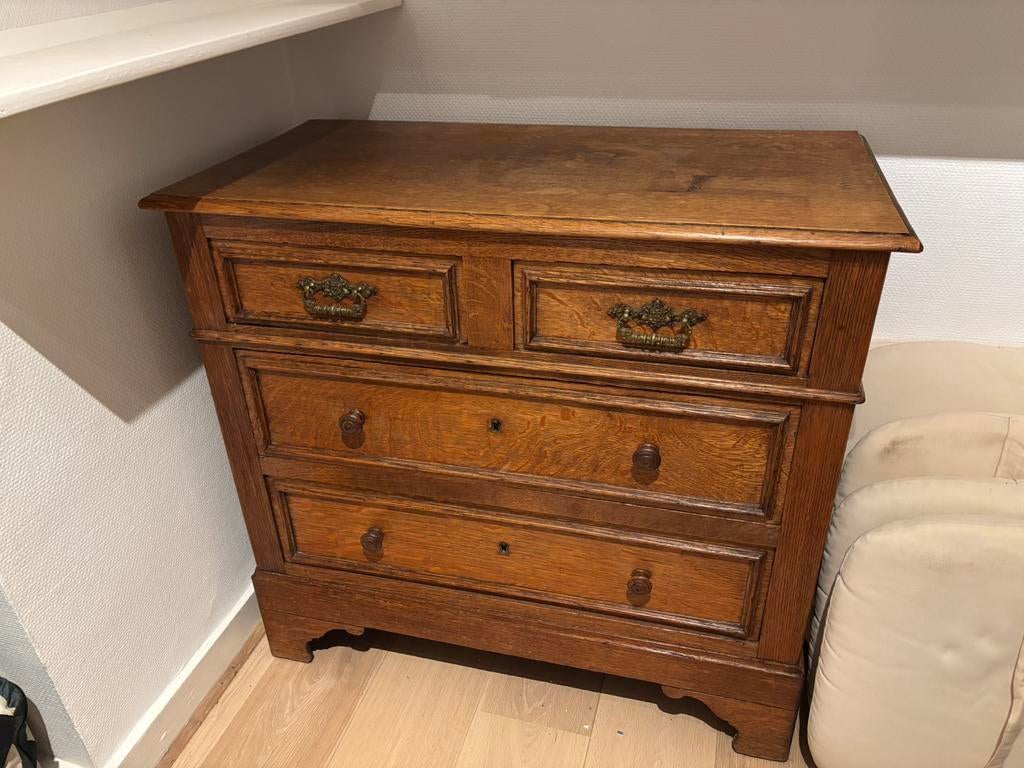 Eiken ladenkast, Huis en Inrichting, Ophalen, Gebruikt, Eikenhout, 50 tot 100 cm