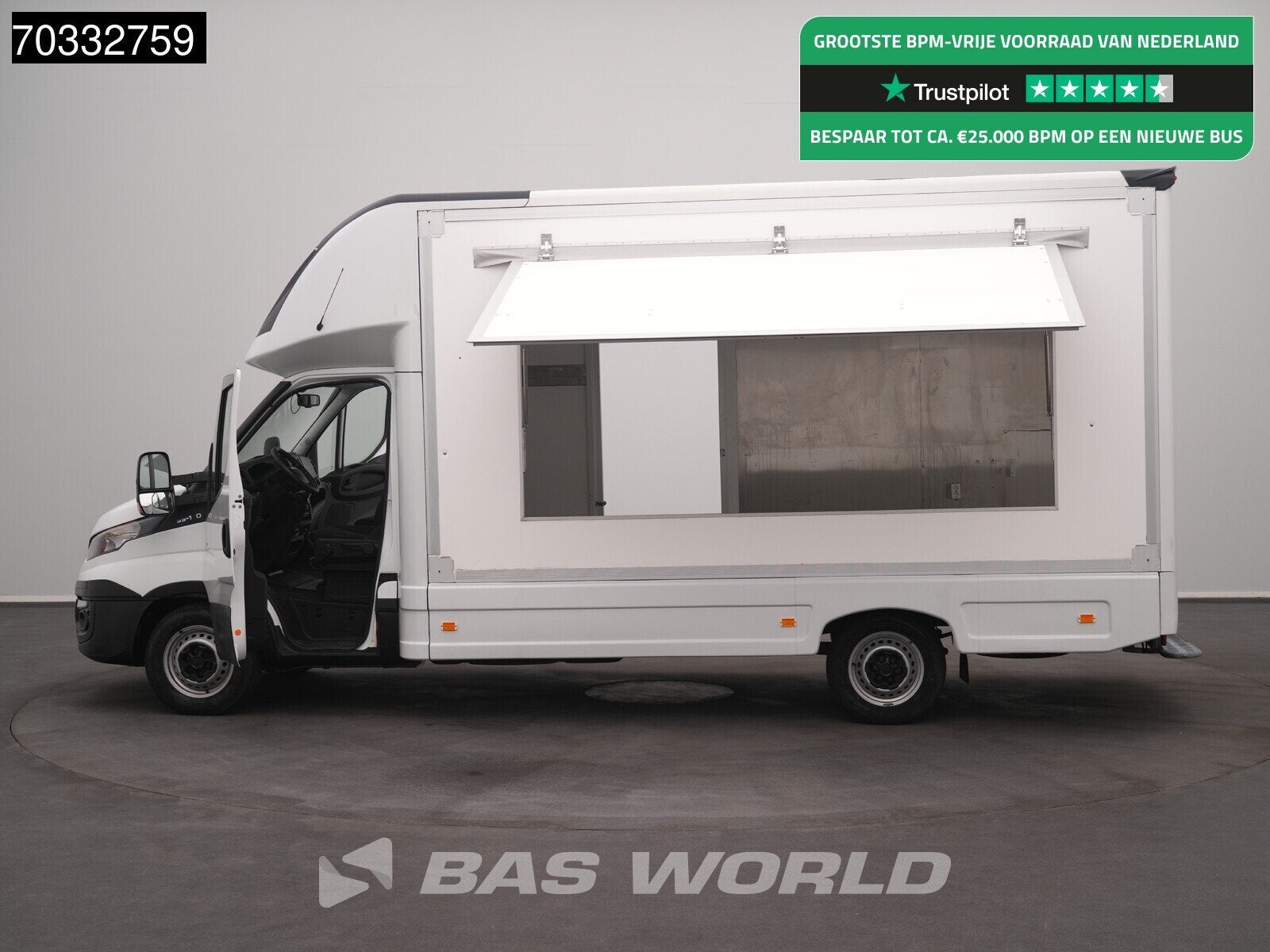 Iveco Daily 35S14 Verkoopwagen Foodtruck Salestruck Meubelba, Auto's, Stof, Gebruikt, Euro 6, Iveco