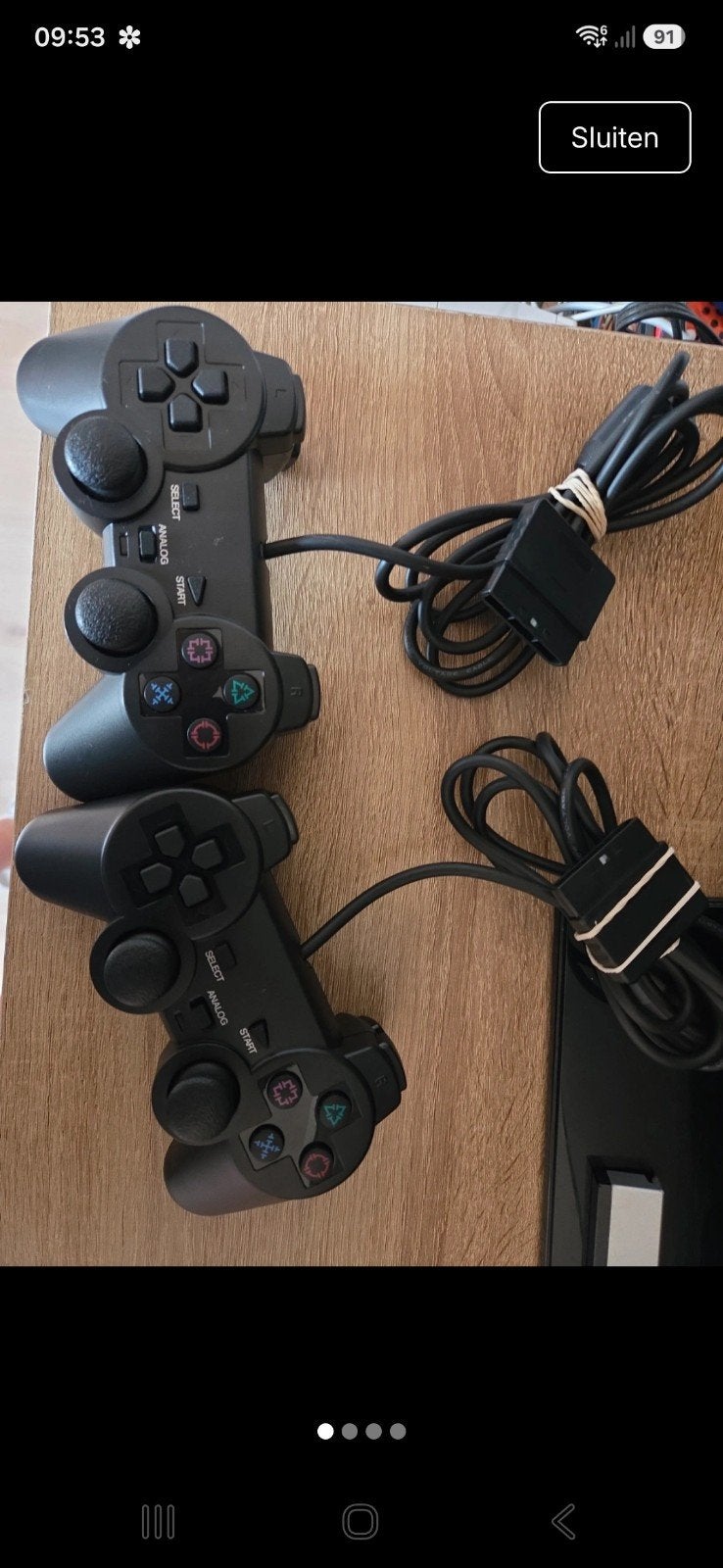 pkaystation 2 controllers, Ophalen, Zo goed als nieuw, Zwart, Met 2 controllers