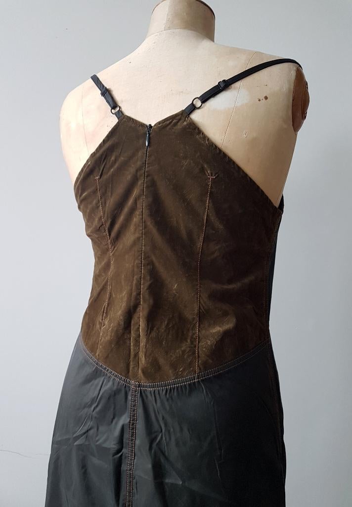 COP COPINE - Longue robe kaki - T.40, Kleding | Dames, Jurken, Gedragen, Maat 38/40 (M), Groen, Onder de knie, Ophalen of Verzenden