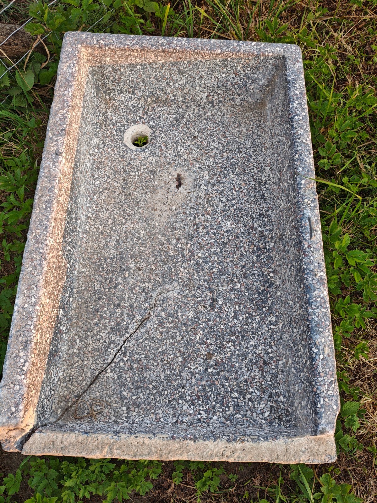 Mooie beton granito trog, authentiek stuk van de boerderij, Ophalen, Beton