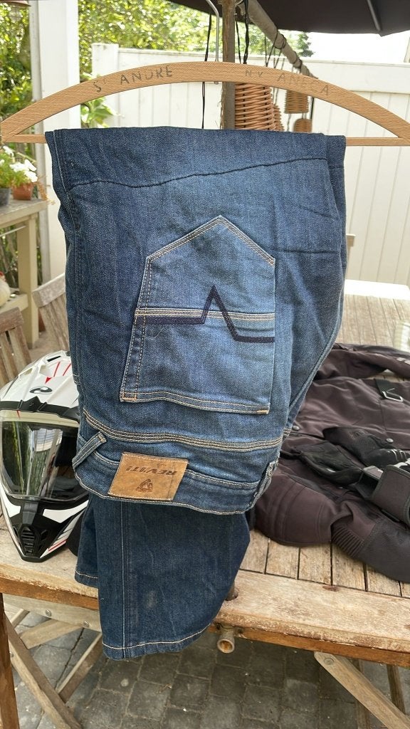 Motorjas, - helm en -broek, Motoren, Broek | leer, Heren, Ophalen of Verzenden, REV’IT!