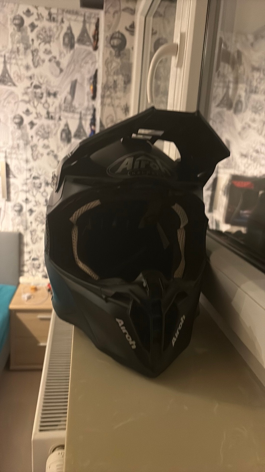 Airoh aviator 3 cross-/endurohelm-nieuw met opbergzak, Motoren, M, Offroadhelm, Nieuw zonder kaartje, Dames
