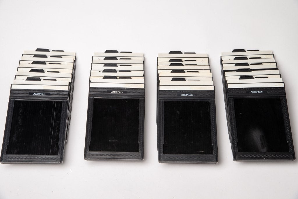 4 stuks vlakfilmcassette 4x5' Fidelity Elite als nieuw, Ophalen of Verzenden, Zo goed als nieuw, Overige Merken