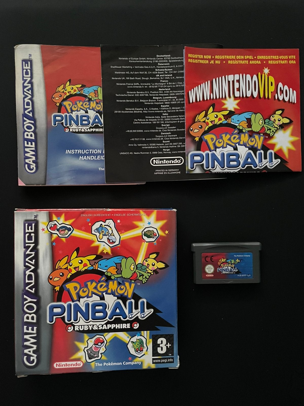 Pokémon Pinball Ruby & Sapphire Game Boy Advance Compleet, Consoles de jeu & Jeux vidéo, Jeux | Nintendo Game Boy, Enlèvement ou Envoi