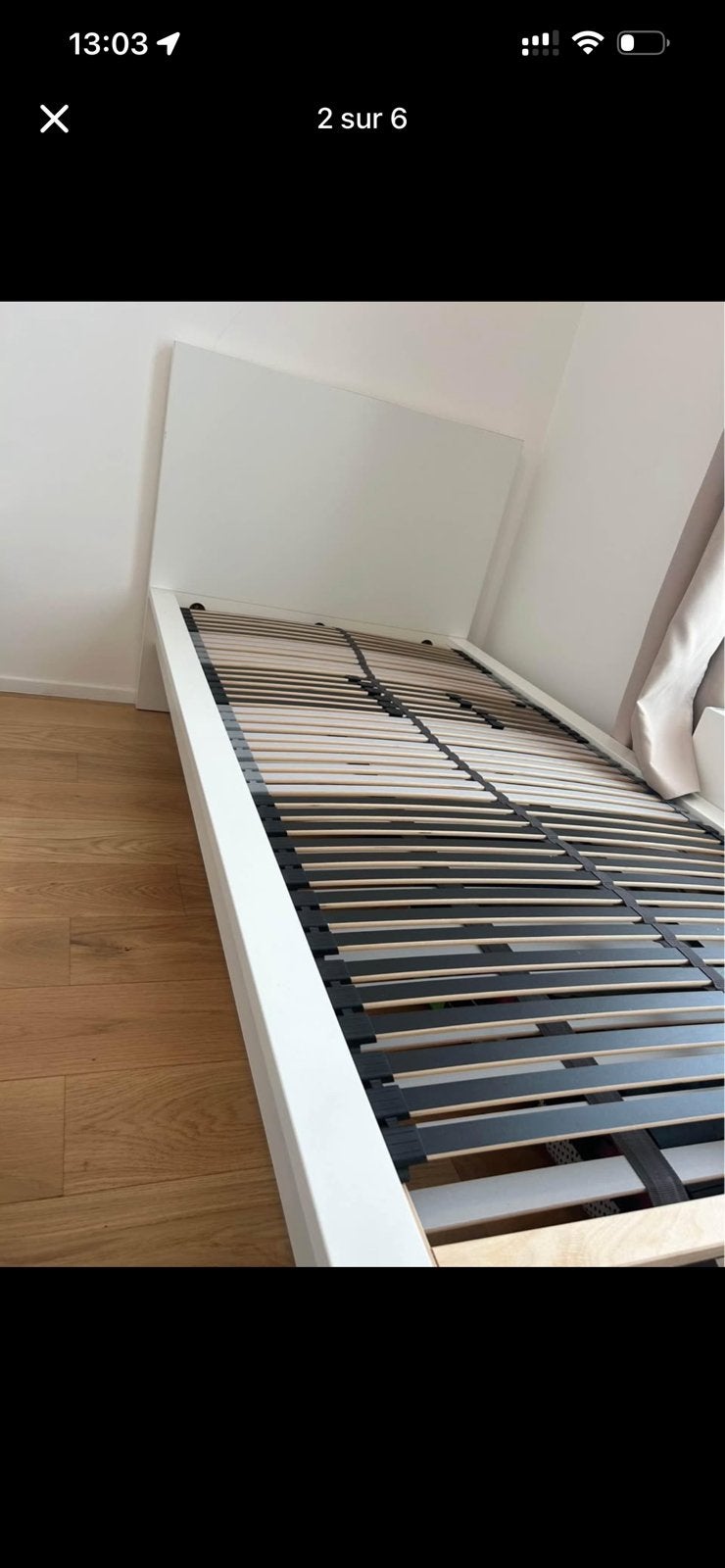 Lit sommier matelat ikea, Maison & Meubles, Enlèvement, Utilisé