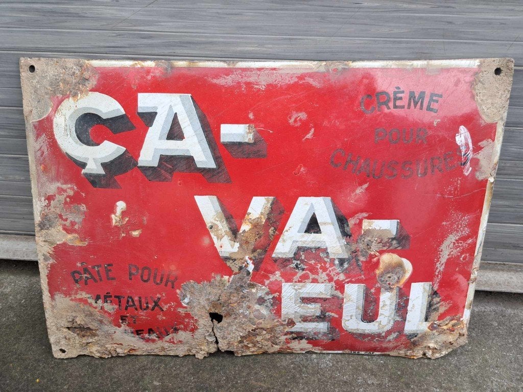 plaque emaille ca va seul, Enlèvement ou Envoi
