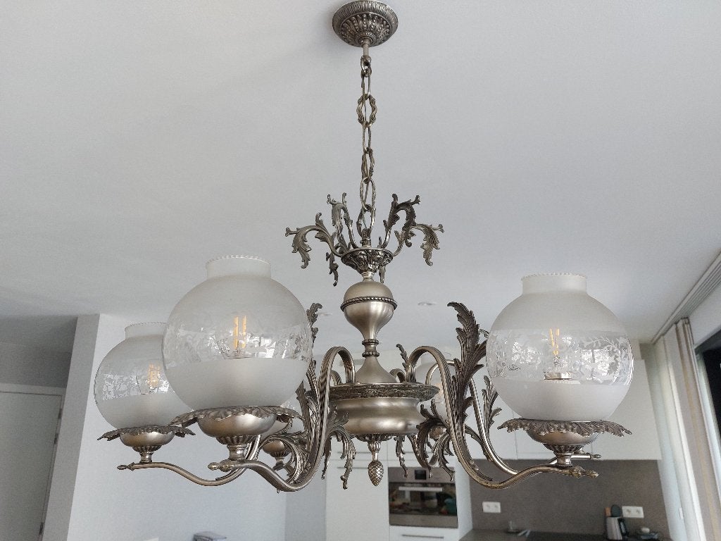 Kroonluchter, Huis en Inrichting, Lampen | Kroonluchters, Ophalen, Overige materialen, Klassiek, E14 (klein)