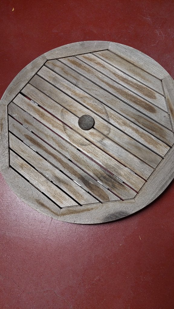 draaischijf teak voor tuintafel, Tuin en Terras, Ophalen, Gebruikt